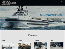 Tablet Screenshot of defenceprocurementinternational.com